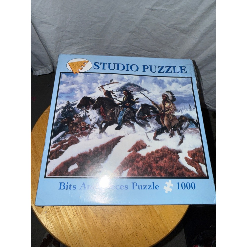 Bits And Pieces Warrior Spirit 1000 Piece Jigsaw Puzzle Richard Luce Native Art